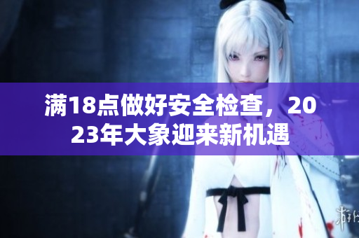 滿18點做好安全檢查，2023年大象迎來新機遇