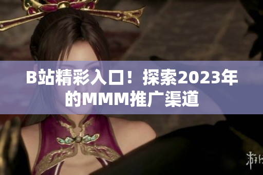 B站精彩入口！探索2023年的MMM推廣渠道