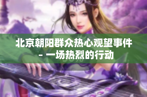 北京朝陽群眾熱心觀望事件  – 一場熱烈的行動