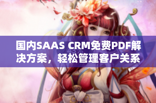 國內SAAS CRM免費PDF解決方案，輕松管理客戶關系