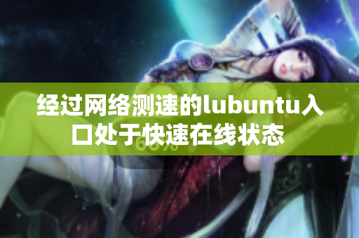 經(jīng)過網(wǎng)絡測速的lubuntu入口處于快速在線狀態(tài) 