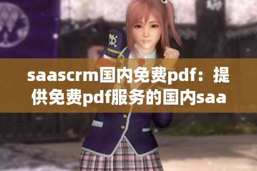 saascrm國內免費pdf：提供免費pdf服務的國內saascrm解決方案