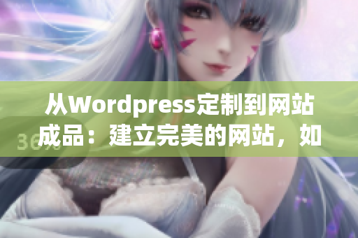 從Wordpress定制到網(wǎng)站成品：建立完美的網(wǎng)站，如何通過Wordpress實現(xiàn)