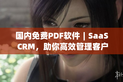 國內(nèi)免費(fèi)PDF軟件︱SaaS CRM，助你高效管理客戶信息