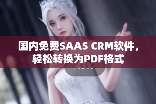 國內(nèi)免費SAAS CRM軟件，輕松轉(zhuǎn)換為PDF格式