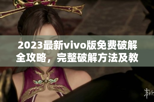 2023最新vivo版免費破解全攻略，完整破解方法及教程詳解