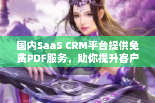 國(guó)內(nèi)SaaS CRM平臺(tái)提供免費(fèi)PDF服務(wù)，助你提升客戶關(guān)系管理效率